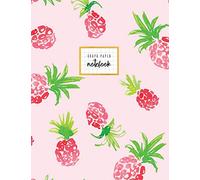 Graph Paper Notebook: Journal For Students, Quad, Quadrille, Pineapple Light Pink, Soft Cover, 8.5 x 11, Large, Basic, 110 Pages, Paperback.