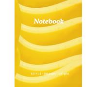 Graph Paper Notebook - Large 8.5×11, 1/4″ Grid, Subject/Date + Day Checkboxes, 100 Pages (Banana)