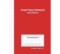 Graph Paper Notebook - Red Edition: Elegant and functional 8.5x11 graph paper notebook - Red Edition. 110 pages, white paper, matte cover. Also available in Blue, Light Blue, Green, Yellow, and Black.