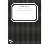 Graph Ruled Composition NoteBook: 4x4 Quad Ruled: 100 Sheets - 400 Pages/ 8.5" x 11"