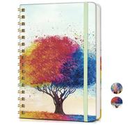 Graph Spiral Journal Notebook, A5 Hardcover Spiral Journals for Women Men, 100 GSM Graph Paper Notebooks, 150 Pages Spiral Bound Grid Notebook for Writing Note Taking Work 5.75" x 8.38", Tree of Life
