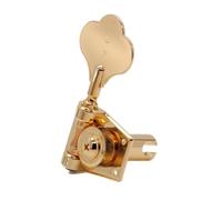Graph Tech PRB-4401-G0 Ratio Bass Machine Heads, Open Back with Classic Clover Leaf Button - 4 String, 4 in Line, Bass Side (Left) - Oro