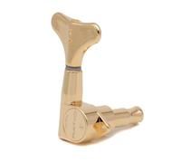 Graph Tech PRB-6330-G0 Ratio Bass Machine Heads with Y-Style Button - 6 String, 3 + 3 - Oro