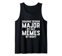 Graphic Design Major By Day Memes Night Studente di Arte visiva Canotta