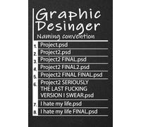 Graphic Designer: Funny Graphic Designer Naming Conversion Notebook - Great Journal for Happy Birthday Gifts, Appreciation Day, Thank You and Graduation Gift for Men and Women (Present for Designer)