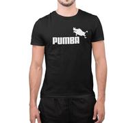 Graphic Impact Funny Pumba trendy carino estate t-shirt uomo donna Nero XXL