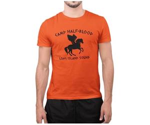Graphic Impact Ispirato da Camp Half Blood Book Lover Nerd Novità Fantastica T-Shirt, Colore: arancione., 9-11 Anni