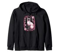 Graphic Siamese Cat Felpa con Cappuccio