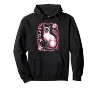 Graphic Siamese Cat Felpa con Cappuccio