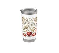 Graphic Tomato Vintage Botanical Drawing Bicchiere termico in acciaio inox doppia parete