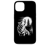 Graphic Wolf Howling Moon Forest Nature Wildlife Animal Custodia per iPhone 13