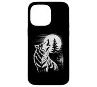 Graphic Wolf Howling Moon Forest Nature Wildlife Animal Custodia per iPhone 14 Pro Max