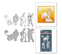 Graphic45 Tin Man, Spaventapasseri e Leone BetterPress, set con piastra e fustelle della collezione The Wonder of Oz