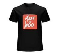 Graphics Meet The Woo T-Shirt Unisex Harajuku Pop Smoke Men Women T Shirts 100% Cotton Tops Men Size 3XL