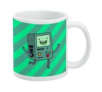 GRAPHICS & MORE Adventure Time BMO - Tazza da caffè in ceramica con videogiochi, idea regalo per caffè, tè e bevande calde, 325 ml, colore: bianco