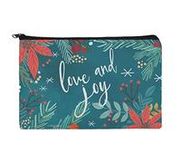 GRAPHICS & MORE Love and Joy at Christmas Poinsettias - Astuccio per trucchi, organizer per cosmetici, OneSize, colore: Turchese, OneSize, Turchese, OneSize