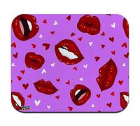 GRAPHICS & MORE Luscious Red Lips Kiss Pattern Set basso profilo sottile tappetino per mouse