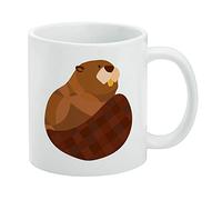 GRAPHICS & MORE Tazza bianca con castoro e coda scozzese