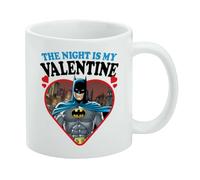 GRAPHICS & MORE Tazza da caffè in ceramica Batman The Night is my Valentine, novità regalo per caffè, tè e bevande calde, 325 ml, bianco