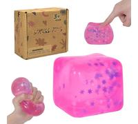 Graphinza Large Snowflake Cube Squeeze Toys, 2.76in Big Squishy Stress Cube, Soft & Durable Squeeze Toy for Boys & Girls Age 3+ and Adults