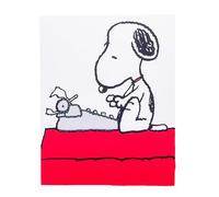Graphique Biglietti a tema Peanuts, 20 biglietti pieghevoli con 4 diversi disegni, decorati con glitter, buste bianche e scatola abbinata, 13,3 x 17,1 cm