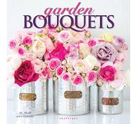 Graphique Calendario da parete 2024 con bouquet da giardino, 30,5 x 30,5 cm, carta spessa, organizer per casa e ufficio, grande griglia mensile, 3 lingue e festività contrassegnate, pagina di