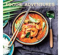 Graphique Calendario da parete 2024 Foodie Adventures, 30,5 x 30,5 cm, carta spessa, organizer per casa e ufficio, grande griglia mensile, 3 lingue e festività contrassegnate, pagina di anteprima di 4
