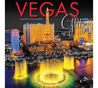 Graphique Calendario da parete Vegas Glitz 2024 | 30,5 cm x 30,5 cm | Carta spessa | Organizzatore per casa e ufficio | Grande griglia mensile | 3 lingue e vacanze contrassegnate | Pagina di anteprima di 4 mesi per il 2025