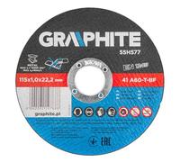 GRAPHITE 10 dischi da taglio 115 mm, in metallo, 115 mm, rotella da taglio multiuso in metallo, per 115 mm, sottile, 115 x 1,0 x 22,2 mm, in acciaio inox, per smerigliatrice angolare