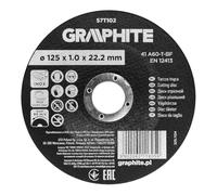 GRAPHITE Disco da taglio per metallo e acciaio inox, corindone, piatto, foro da 22,2 mm, qualità professionale per tagli precisi, disco da taglio in metallo, ideale per una rapida separazione e