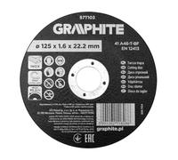 GRAPHITE Disco da taglio per metallo e acciaio inox, corindone, piatto, foro da 22,2 mm, qualità professionale per tagli precisi, disco da taglio in metallo, ideale per una rapida separazione e