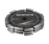 GRAPHITE Disco diamantato professionale 150 x 22,2 mm - 36 segmenti, 10200 giri/min, larghezza giunti 30 mm, disco fresa per calcestruzzo 59G371, disco diamantato professionale