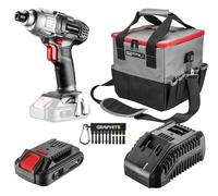 GRAPHITE Energy + avvitatore a batteria aku, batteria 2,0 Ah, caricabatterie, borsa degli attrezzi, punte