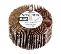 GRAPHITE Levigatrice a ventaglio per trapano, avvitatore a batteria, levigatrice dritta, levigatrice a lamelle universale su fusto, legno, metallo, plastica, strumento di levigatura di precisione
