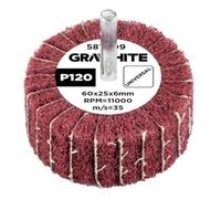 GRAPHITE Levigatrice a ventaglio per trapano, avvitatore a batteria, levigatrice dritta, levigatrice a lamelle universale su fusto, legno, metallo, plastica, strumento di levigatura di precisione
