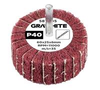 GRAPHITE Levigatrice a ventaglio per trapano, avvitatore a batteria, levigatrice dritta, levigatrice a lamelle universale su fusto, legno, metallo, plastica, strumento di levigatura di precisione
