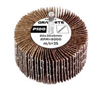 GRAPHITE Levigatrice a ventaglio per trapano, avvitatore a batteria, levigatrice dritta, levigatrice a lamelle universale su fusto, legno, metallo, plastica, strumento di levigatura di precisione