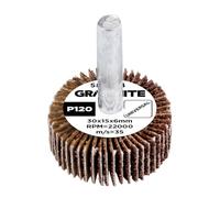 GRAPHITE Levigatrice a ventaglio per trapano, avvitatore a batteria, levigatrice dritta, levigatrice a lamelle universale su fusto, legno, metallo, plastica, strumento di levigatura di precisione