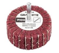 GRAPHITE Levigatrice a ventaglio per trapano, avvitatore a batteria, levigatrice dritta, levigatrice a lamelle universale su fusto, legno, metallo, plastica, strumento di levigatura di precisione