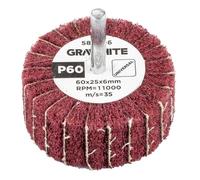 GRAPHITE Levigatrice a ventaglio per trapano, avvitatore a batteria, levigatrice dritta, levigatrice a lamelle universale su fusto, legno, metallo, plastica, strumento di levigatura di precisione