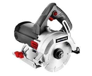 GRAPHITE Taglierina per gres porcellanato e pietra 1400 W, 125 mm; taglio a umido e a secco; set di collegamento dell'acqua; regolazione dell'angolo 0-45°; regolazione della profondità di taglio; lama