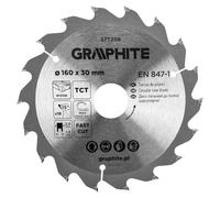 GRAPHITE Widia - Lama per sega circolare in metallo duro per legno, truciolato, MDF, compensato e alluminio, tagli precisi, con anelli riduttori puliti e rapidi