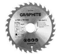 GRAPHITE Widia - Lama per sega circolare in metallo duro per legno, truciolato, MDF, compensato e alluminio, tagli precisi, con anelli riduttori puliti e rapidi