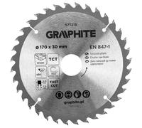 GRAPHITE Widia - Lama per sega circolare in metallo duro per legno, truciolato, MDF, compensato e alluminio, tagli precisi, con anelli riduttori puliti e rapidi