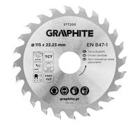 GRAPHITE Widia - Lama per sega circolare in metallo duro per legno, truciolato, MDF, compensato e alluminio, tagli precisi, con anelli riduttori puliti e rapidi