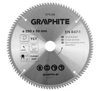 GRAPHITE Widia - Lama per sega circolare in metallo duro per legno, truciolato, MDF, compensato e alluminio, tagli precisi, con anelli riduttori puliti e rapidi