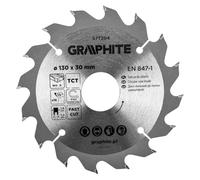 GRAPHITE Widia - Lama per sega circolare in metallo duro per legno, truciolato, MDF, compensato e alluminio, tagli precisi, con anelli riduttori puliti e rapidi