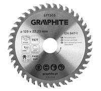GRAPHITE Widia - Lama per sega circolare in metallo duro per legno, truciolato, MDF, compensato e alluminio, tagli precisi, con anelli riduttori puliti e rapidi