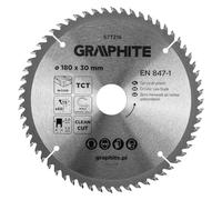GRAPHITE Widia - Lama per sega circolare in metallo duro per legno, truciolato, MDF, compensato e alluminio, tagli precisi, con anelli riduttori puliti e rapidi