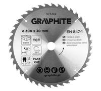 GRAPHITE Widia - Lama per sega circolare in metallo duro per legno, truciolato, MDF, compensato e alluminio, tagli precisi, con anelli riduttori puliti e rapidi